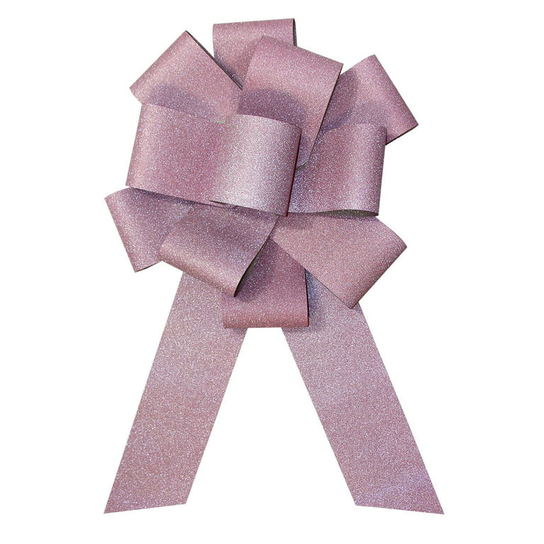 8 Pink Beauty Flora Satin Pull Bows, 50 pack