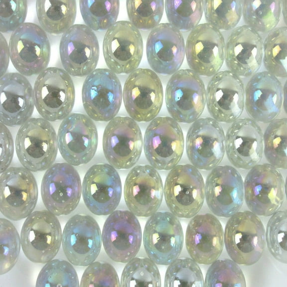 25 Glass 14mm SOAP Bubble Marbles Clear Iridescent Oil Translucent Wedding Decor/Vase Filler