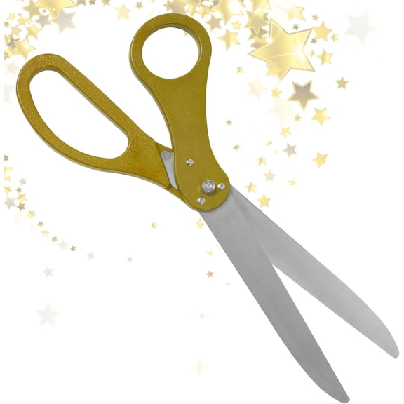 25" Gold Scissors for Grand Opening  Large Heavy Duty Shears 25 Inch Ribbon Cutting Scissors for Special Events Inaugurations and Ceremonies Theater Performances