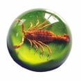 thumbnail image 1 of 25 Golden Scorpion Dome Paperweight Green, 1 of 4