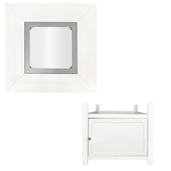 25"(H)x 42" (W) Square Poly Fire Pit Top and Base Only, White