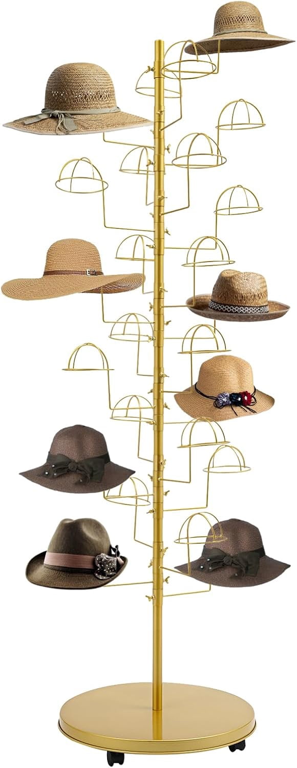Large Hat Rack 25 Hats Display Rack, Large Hat Rack Wigs Holder, Metal Retail Hat Wig ...