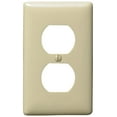 thumbnail image 1 of 25 Hubbell NPJ8I Polycarbonate 1-Gang Duplex Receptacle Mid Size Wall Plates, Ivory, 1 of 1