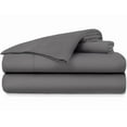 thumbnail image 1 of 25-INCH EXTRA DEEP POCKETS - Pure Organic Cotton Sheets - California King Size, Elephant Grey Color, Bedsheet 1000-Thread-Count, 1 of 7