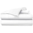 thumbnail image 1 of 25-INCH EXTRA DEEP POCKETS - Pure Organic Cotton Sheets - Twin Size, White Color, Bedsheet 800-Thread-Count, 1 of 7