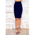 thumbnail image 1 of 25 INCHES SOLID BODYCON OFFICE MIDI SKIRT, 1 of 25