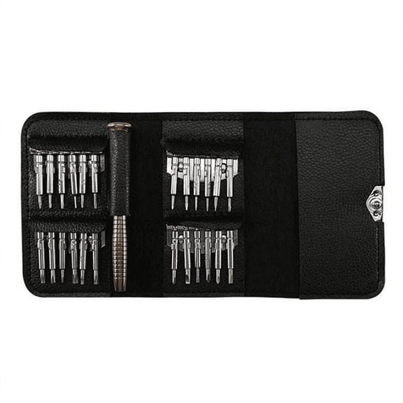 25-In-1 Multifunctional Leather Case Manual Screwdriver Bit Set Mobile Phone Notebook Maintenance Tool