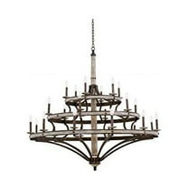 Kalco Lighting Coronado 56" 24-light 3 Tiers Wrought Iron Chandelier in Gold