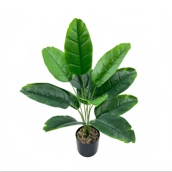 25 Inch Artificial Plant, Fake Palm Tree, Bird of Paradise-Plants , Artificial Plant Pot Flower Household Potted Decor Plants Ornaments Party Home Decor Table Indoor Outdoor Décor (No Flowerpot)