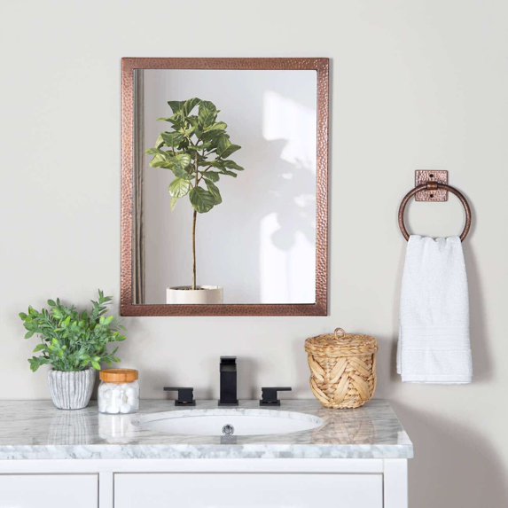 25 Inch Copper Mirror