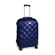 25" Mid-Checked Luggage Hardside Expandable Suitcase with Spinner Wheels & TSA Lock, Lightweight Rolling Luggage for Travel, Navy, WD8810