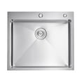 thumbnail image 1 of 25" Kitchen Sink Top Mount Single Bowl Stainless Steel Drop-In Basin - 304 Stainless Steel Bar Sink, Deep 9 Inch, Soundproof, Quick Drain, 1 of 6