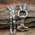 thumbnail image 1 of 25 Inch Mens 3D Gold Heavy Stainless Steel Thors Hammer Pendant Necklace Chain, 1 of 6