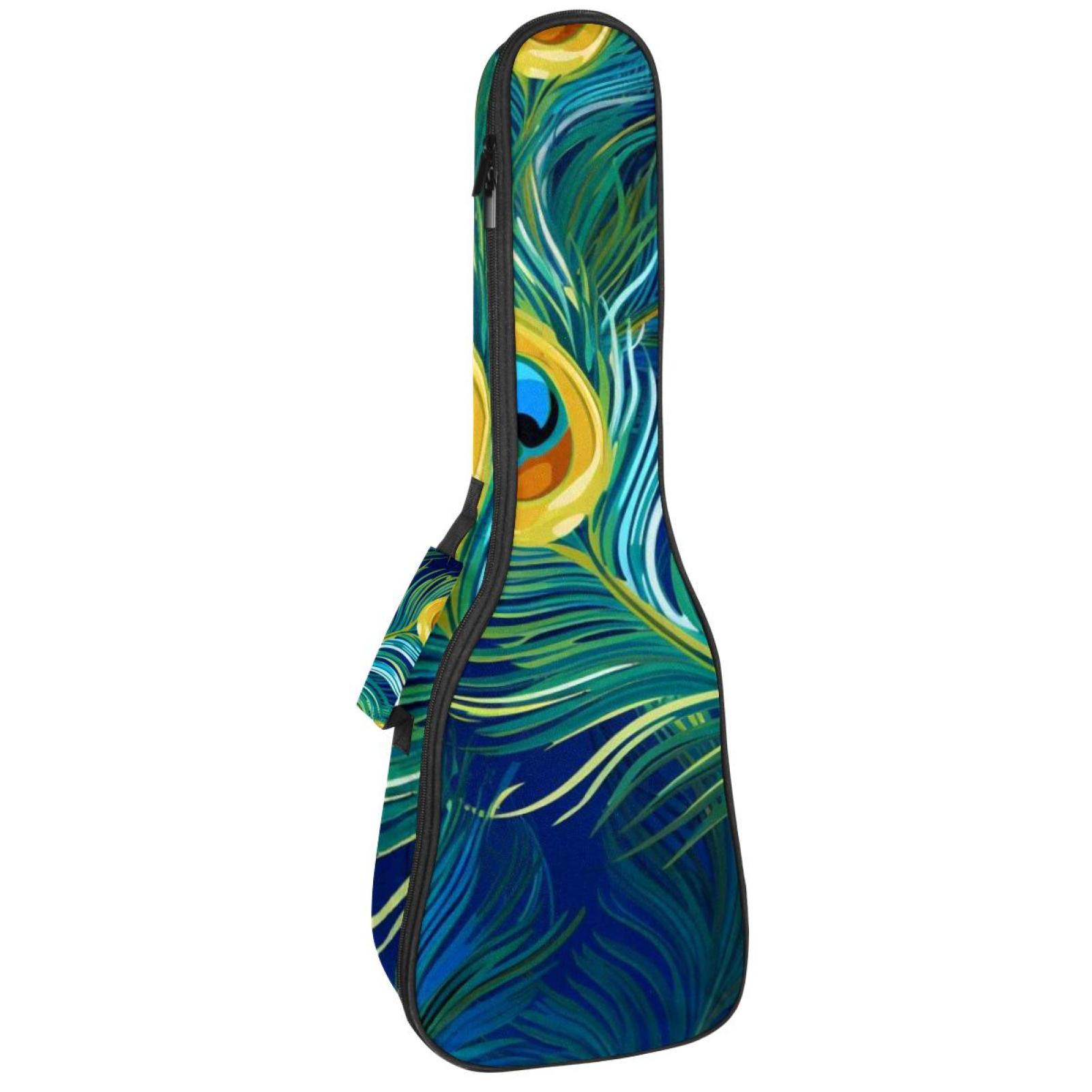 25 Inch Peacock Feather Ukulele Cases Ukulele Padded Bag Great for