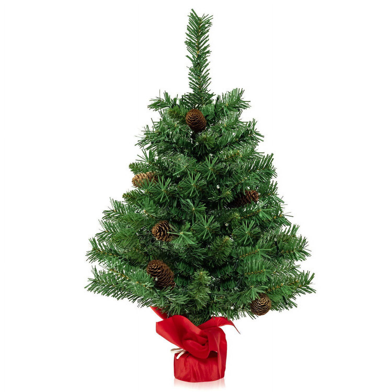 25 Inch Prelit Mini Tabletop Christmas Tree with 50 LED Lights