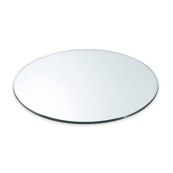 25" Inch Round 1/4" Thick Clear Glass Table Top with Flat Polished Edge and Tempered Glass, Replacement Glass Table Top, Great for Dining Tables, end Tables, and Outdoor Patio Table Tops or