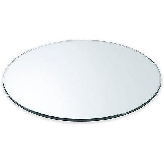 25" Inch Round 1/4" Thick Clear Glass Table Top with Flat Polished Edge and Tempered Glass, Replacement Glass Table Top, Great for Dining Tables, end Tables, and Outdoor  Table Tops or