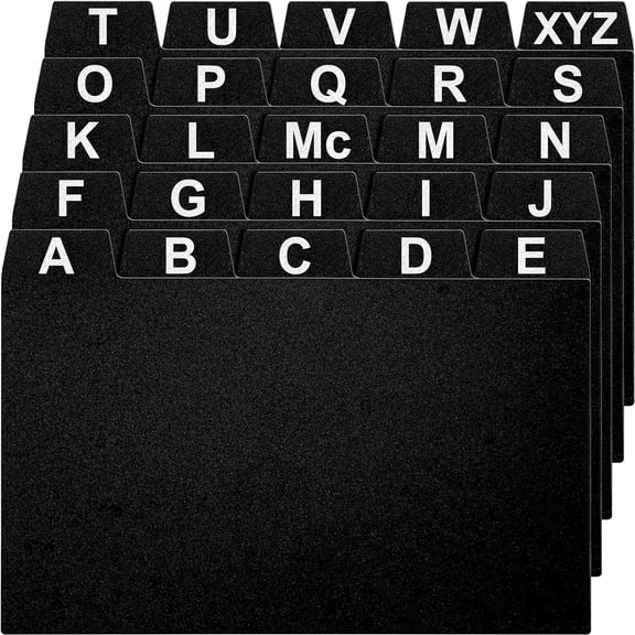 25 Index Card Dividers 3x5" - Large Cards for Box, Organizer, Holder Alphabetical File Dividers, Recipe and Guides, Greeting