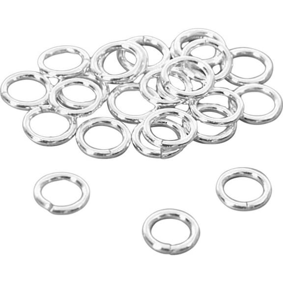 25 Jump Rings Open Sterling Silver Jewelry 19Ga 6mm