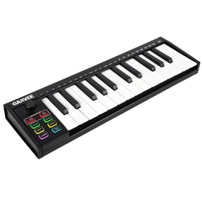 25-Key MIDI Keyboard Controller Compact USB/DAW Integrated Keyboard with 8 Drum Pads, 8 Knobs & OLED Display. Ideal for Music Production