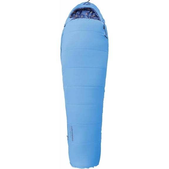 25 Kids Sleeping Bag for Camping - Mummy Style, Water-Resistant, Lightweight 3lbs 3oz, Adjustable Length, Draft Collar, 25 ° F Rating