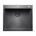 thumbnail image 1 of 25 inch Kitchen Sink, Stainless Steel Workstation Sink, Drop-In Single Bowl, Nano Black Finish, 304 Steel, for RV/Prep/Bar Kitchen, 1 of 6