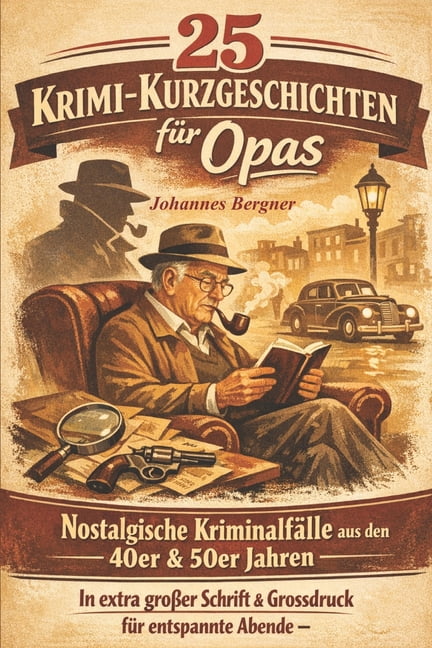 25 Krimi-Kurzgeschichten fÃ¼r Opas: Nostalgische KriminalfÃ¤lle aus den 40er &amp; 50er Jahren: In extra groÃer Schrift &a, (Paperback)