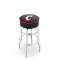 thumbnail image 1 of Holland Bar Stool 25"" L7C1 - 4"" Cincinnati Cushion Seat with Double-Ring Chrome Base Swivel Bar Stool, 1 of 2