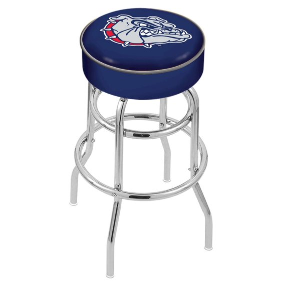 25" L7C1 - 4" Gonzaga Cushion Seat with Double-Ring Chrome Base Swivel Bar Stool by Holland Bar Stool Company