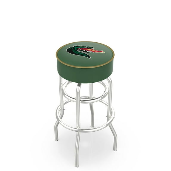 25" L7C1 - 4" UAB Cushion Seat with Double-Ring Chrome Base Swivel Bar Stool by Holland Bar Stool Company