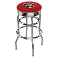 thumbnail image 1 of Holland Bar Stool L7C3C25FlaPan 25 inch Chrome Double Ring Florida Panthers Swivel Bar Stool With 2. 5 inch Ribbed Accent, 1 of 2