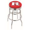 thumbnail image 1 of 25" L7C3C - Chrome Double Ring Rutgers Swivel Bar Stool with 2.5" Ribbed Accent Ring by Holland Bar Stool Company, 1 of 7