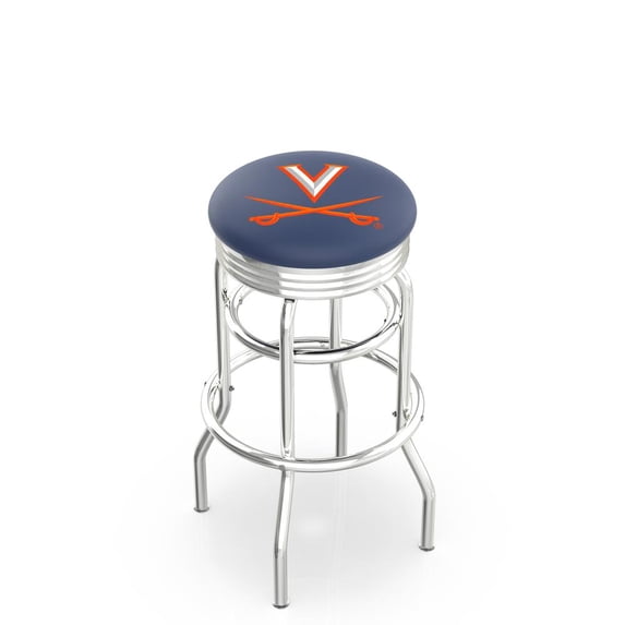 Virginia Cavaliers 25" Chrome Double Ring Swivel Bar Stool