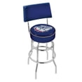 thumbnail image 1 of Gonzaga Bulldogs 25" Chrome Double Ring Swivel Bar Stool with Back, 1 of 2