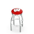 thumbnail image 1 of 25" L8C3C - Chrome Wisconsin "W" Swivel Bar Stool with 2.5" Ribbed Accent Ring by Holland Bar Stool Company, 1 of 7