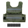 thumbnail image 1 of 25 LB Adjustable Weighted Vest for Men Women, Strength Training Weight Vests with Reflective Stripe, Pocket & Shoulder Pads, Workout Equipment for Home Gym, Olive Green, 1 of 7