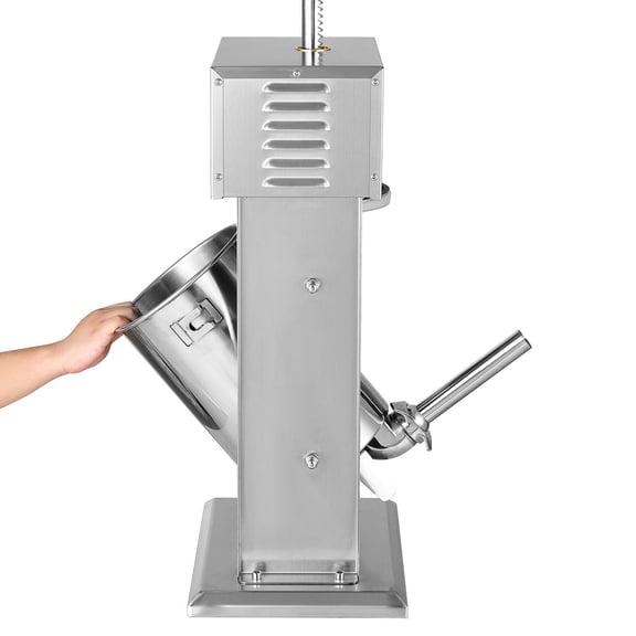 25 LBS / 12 L Electric Sausage Stuffer, Vertical Meat Grinder with Stepless Speed Control & Foot Pedal, Heavy Duty Stainless Steel Sausage Filler with 4 Tubes for Commercial & Home Use