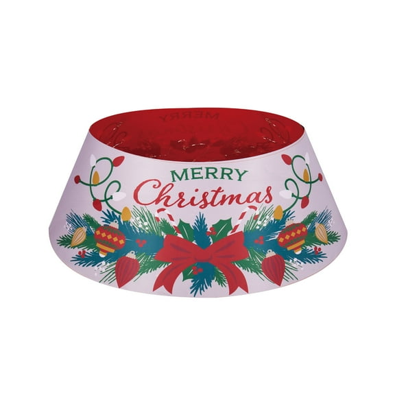 25" LED Merry Christmas Fabric Tree Collar