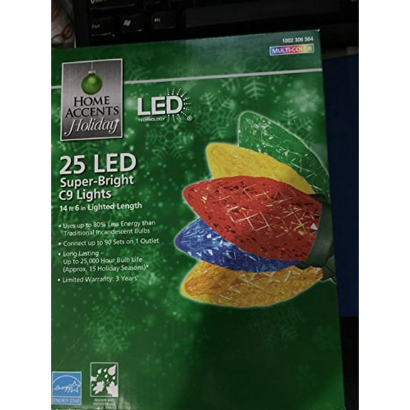 25 LED Super Bright C-9 Lights