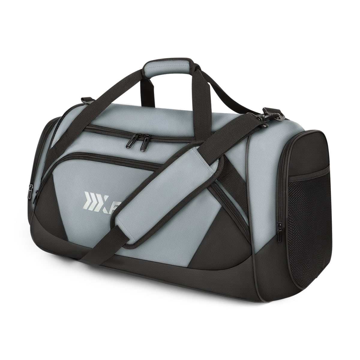 25" Travel Duffle Bag with Shoe Compartment, 56L Overnight Bag for Gym Sport Travel,Grey - LX238
