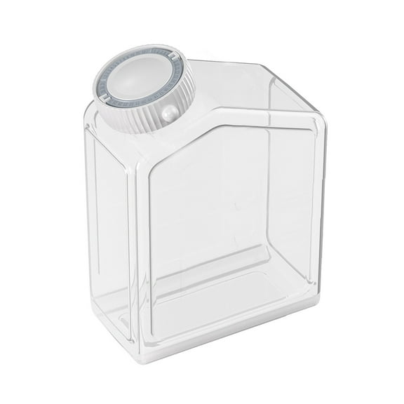 Clear Airtight Flour & Rice Storage Container - 8.66x5.51x3.15in Plastic Pantry Grain Bin for Dry Food, Cereal, Snacks