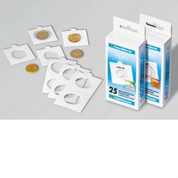 25 Lighthouse Cardboard 2x2 Self-Adhesive Holders 37.5mm Coins