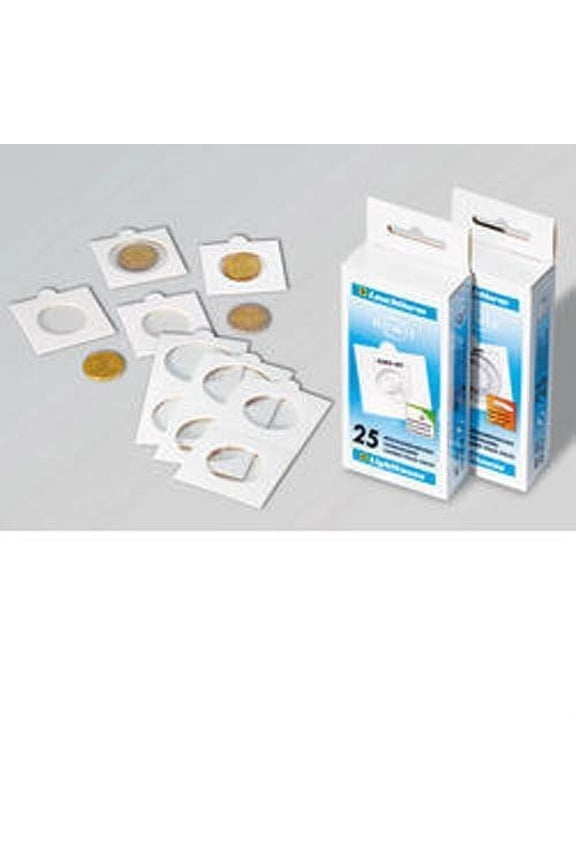 25 Lighthouse Cardboard 2x2 Self-Adhesive Holders 37.5mm Coins