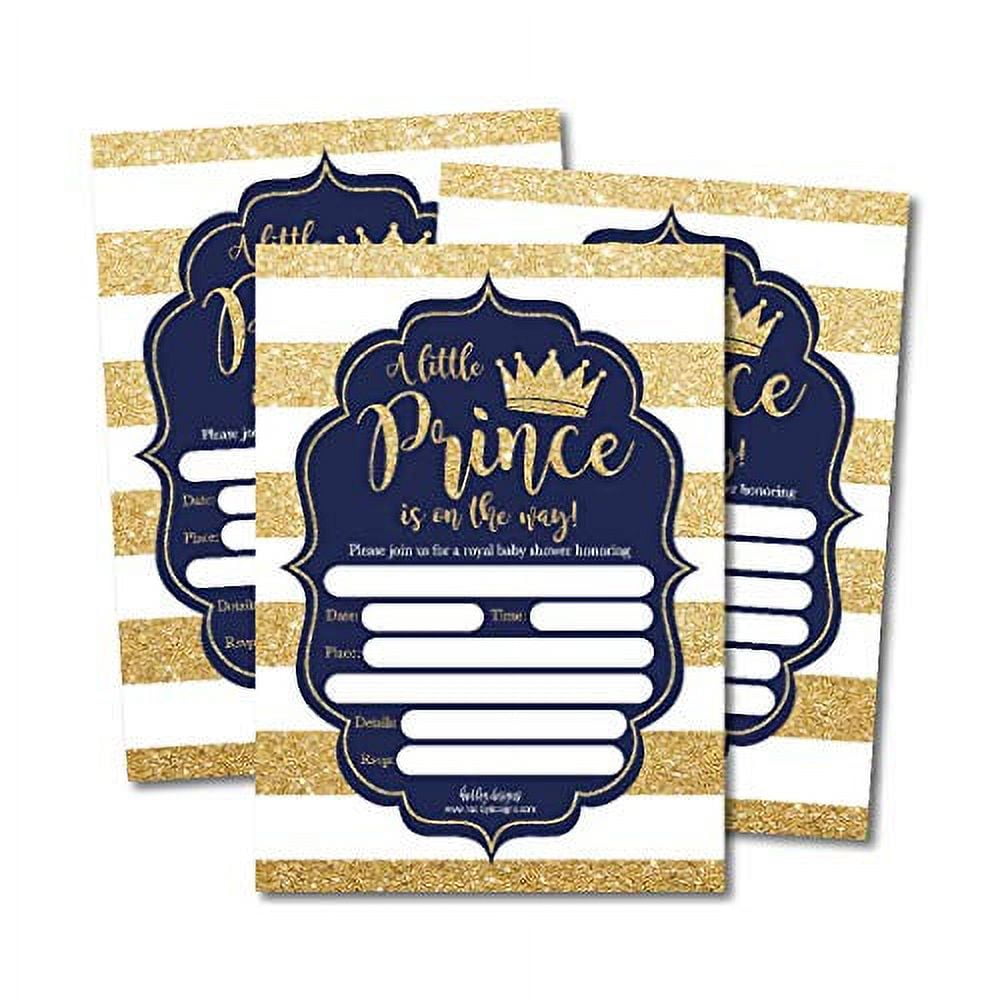 Prince mickey mouse sales baby shower invitations