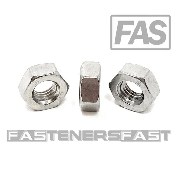 (25) M10 X 1.50 Stainless Steel Din934 Metric Finished Hex Nut 10Mm-1.50 Qty:25