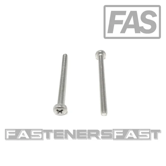 (25) M4-0.7 X50 Stainless Steel Phillips Pan Head Machine Screw Din7985 A2 M4X50