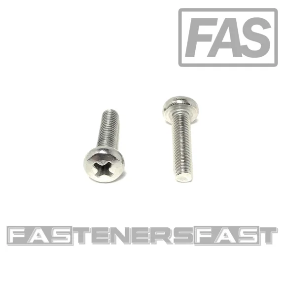 (25) M5-0.8 X20 Stainless Steel Phillips Pan Head Machine Screw Din7985 A2 M5X20