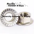 thumbnail image 1 of (25) M8-1.25 Or 8Mm X 1.25 A2 Stainless Serrated Flange Lock Nut Spin Wiz Nuts, 1 of 5