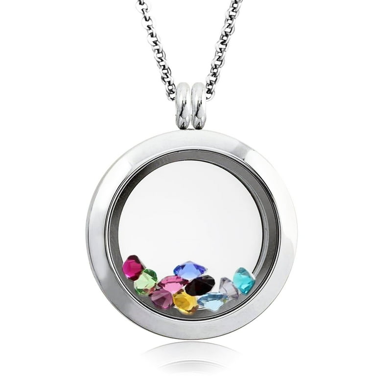Glass locket charms clearance