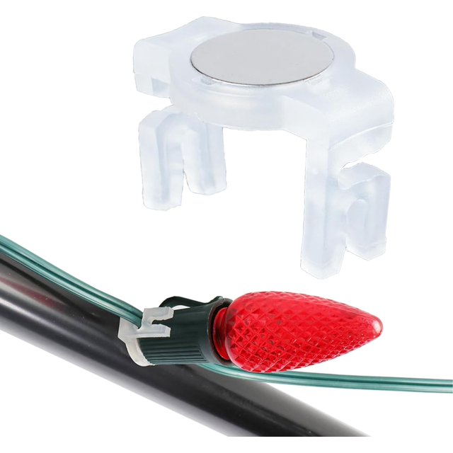 25 Clips for Outdoor String Lights E17C9 Holiday Lighting Sockets Nickel